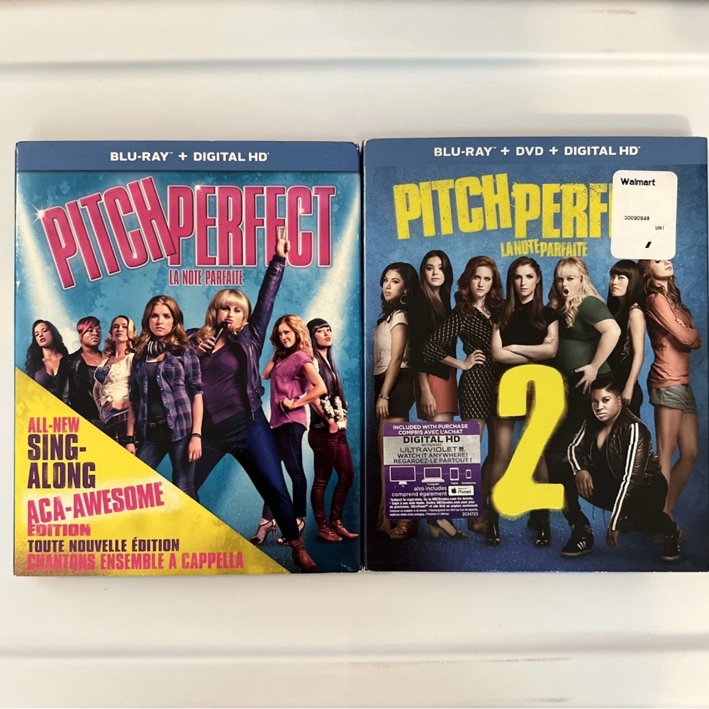 Pitch Perfect 1 & 2 Blu-ray DVD Sets / 2 Comedy Movies
